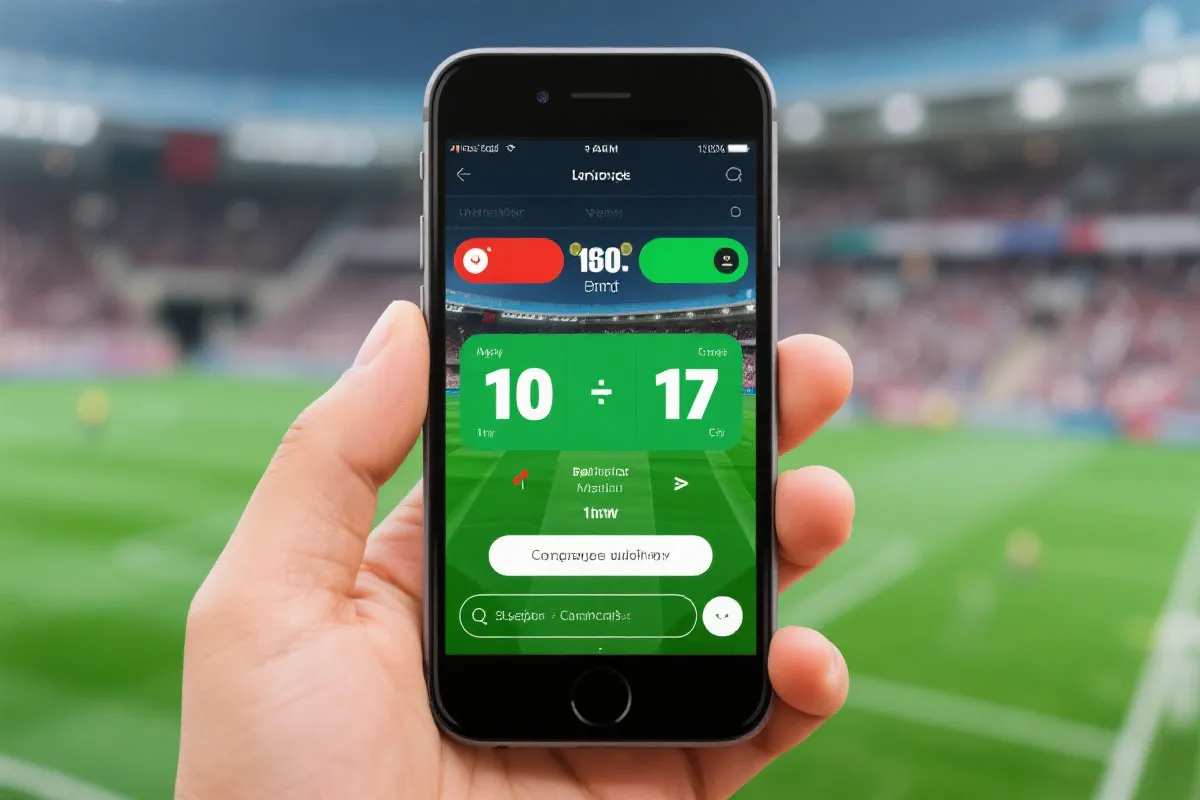 移动端观看与比分同屏示意